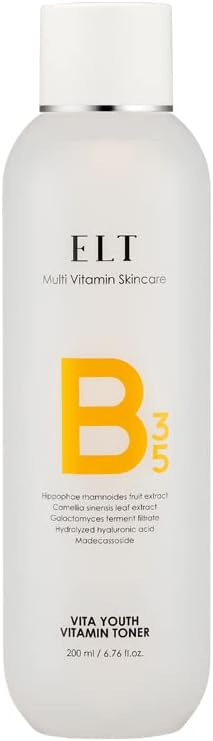 ELT Vita Youth Vitamin B Toner 676 floz200ml  Multi Vitamin B35 Moisturizing Soothing Skin Care  Fragrance Free  Green Tea Extract Makes Skin Youthful  Prevents Dark Spots  KBeauty