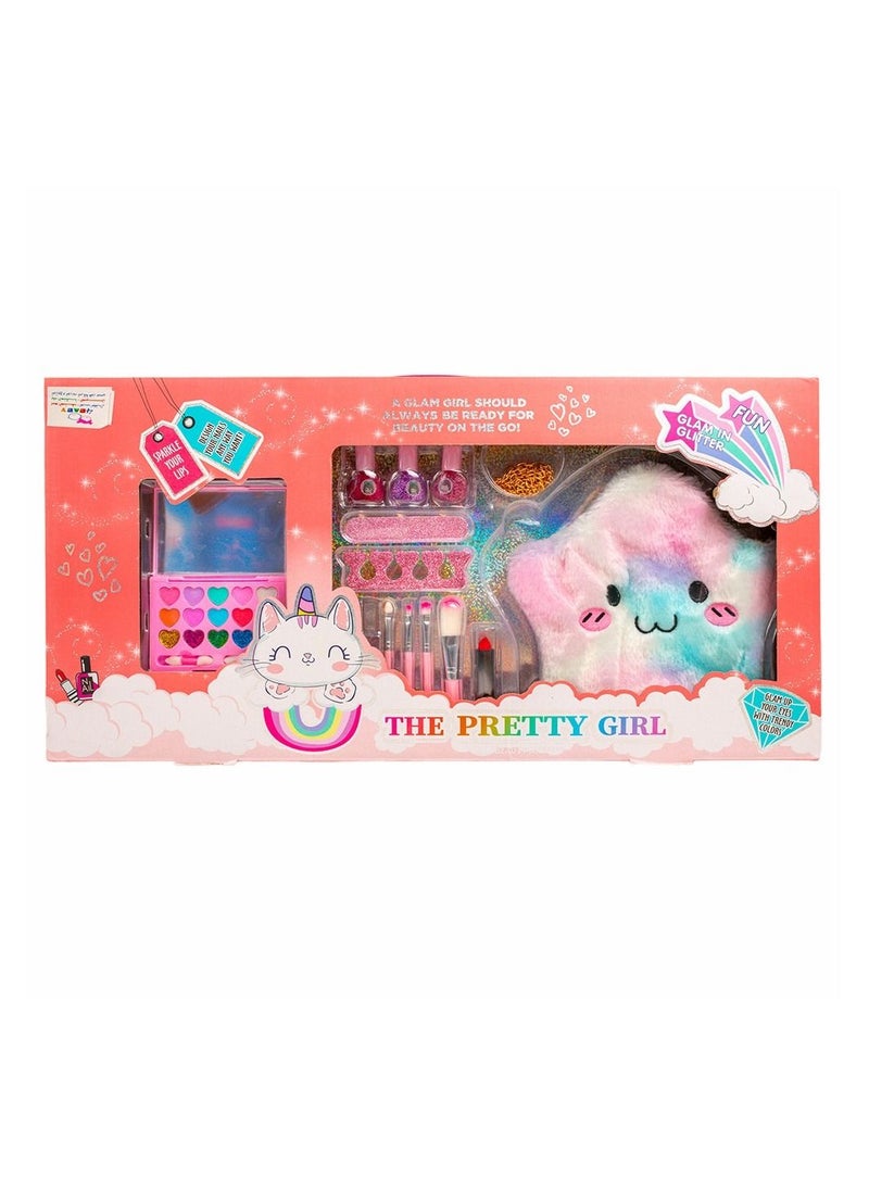 مكياج ذا بريتي جيرل بيوتي مع فرشاة أظافر وحقيبة قطيفة - 2610 بي - Image 2