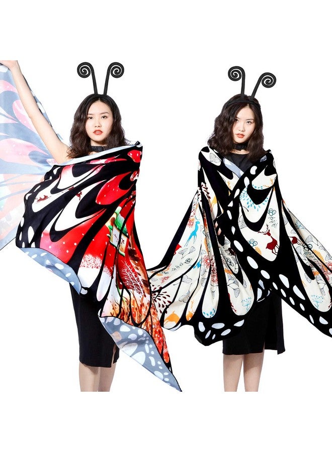 meekoo Butterfly Antenna Headband Costume Hair Band For Halloween Parties (2 Pieces) - Image 4