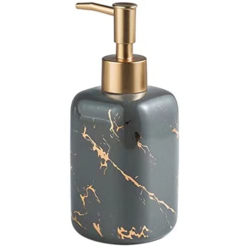 FabSeasons Soap Dispenser with Pump, Italian Marble Pattern Dispensar Bottle Used in Hotels, B&B's & Homes-Kitchen & Bathroom Grey - Image 1