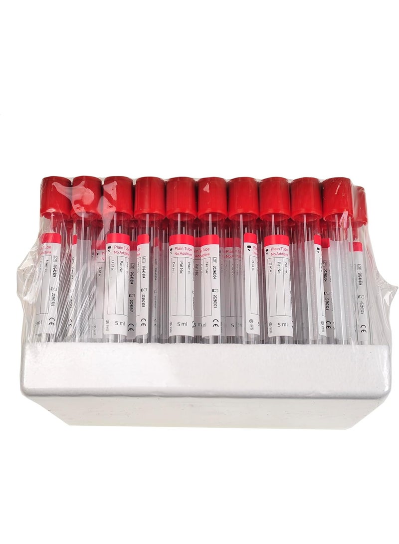 SKYLINE Lab Vacuum Blood Collection Tubes 3ml Red 100CS - Image 3
