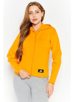 Adidas Women Sportwear Fit Long Sleeve Training Hoodie, Orange  - Image 1