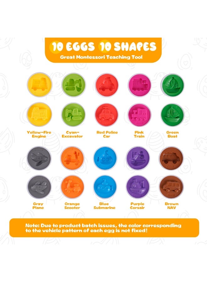 Arabest Matching Eggs Toy Chicken Easter Eggs Toy for Toddler Fine Motor Skills Color & Shape Sorter Recognition Egg Toys Montessori Sensory Educational Geometric Puzzle Toys Best Gifts for Kids Boys Girls - Image 5