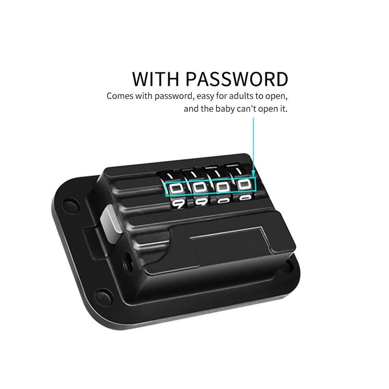 KEETII MART KEETII MART Combination Lock for Refrigerator Cabinets Child Safety Drawers Lock Take Care of Your Family Easy Install No Keys Needed Refrigerator Lock Heavy Duty Fridge Lock Multi Colour  - Image 2