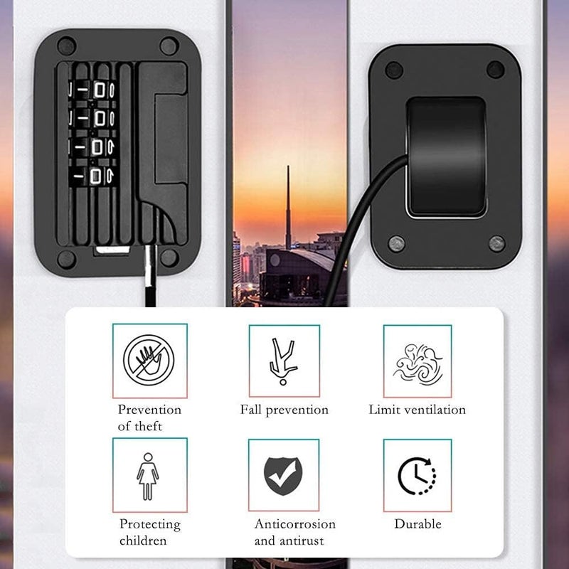 KEETII MART KEETII MART Combination Lock for Refrigerator Cabinets Child Safety Drawers Lock Take Care of Your Family Easy Install No Keys Needed Refrigerator Lock Heavy Duty Fridge Lock Multi Colour  - Image 4