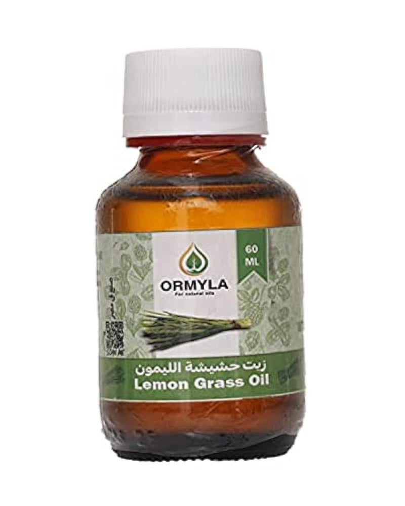Ormyla Lemongrass Oil Raw Virgin for Hair, Skin and Body, 60 ml