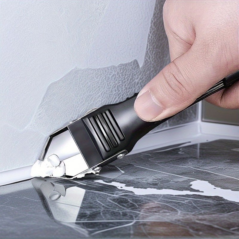 1 مجموعة أدوات السدادة 3 في 1 باللون الأسود مع رأس لإحكام الغلق والتنظيف وكشط الغراء، مقبض بلاستيكي متين بتصميم مريح - Image 2