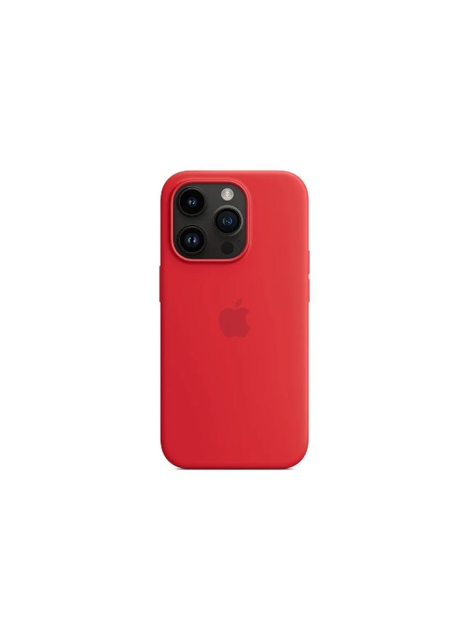فريق ديلوكس غلاف سيليكون آيفون 14 برو مع MagSafe (Red) - Image 5