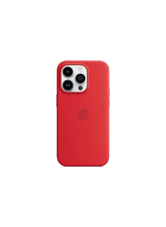 فريق ديلوكس غلاف سيليكون آيفون 14 برو مع MagSafe (Red) - Image 1