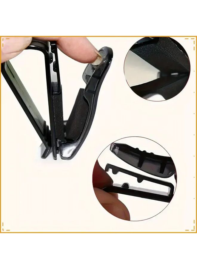 1pc Black Car Sun Visor Glasses Holder And Ticket Clip Adjustable Ergonomic Design Secure Grip Durable Plastic High Quality Multi Functional Clip For Vehicle Interior Storage - Image 5