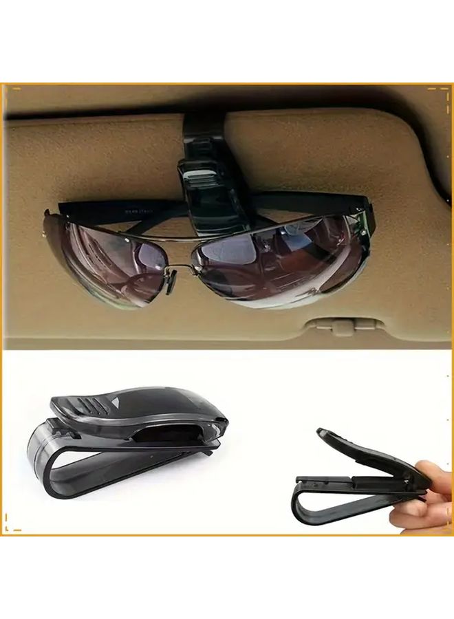 1pc Black Car Sun Visor Glasses Holder And Ticket Clip Adjustable Ergonomic Design Secure Grip Durable Plastic High Quality Multi Functional Clip For Vehicle Interior Storage - Image 4