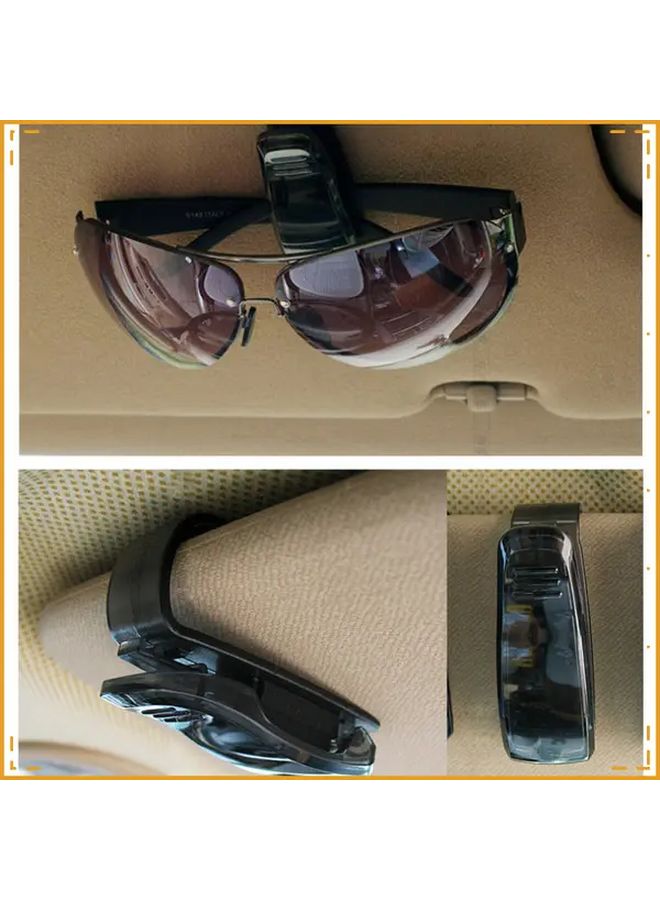 1pc Black Car Sun Visor Glasses Holder And Ticket Clip Adjustable Ergonomic Design Secure Grip Durable Plastic High Quality Multi Functional Clip For Vehicle Interior Storage - Image 2