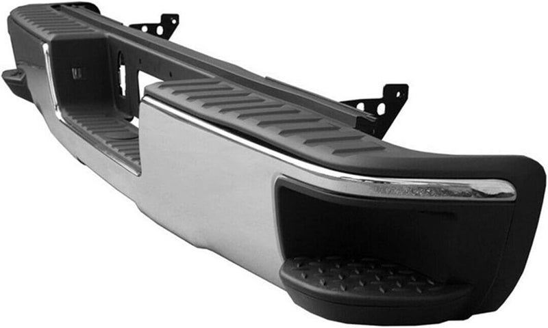 cheekyglo Steel Rear Bumper Assembly Replacement for 2014-2018 Chevy Silverado GMC Sierra 1500 without Park Assist Sensors 15 16 17 GM1103176 Chrome - Image 4