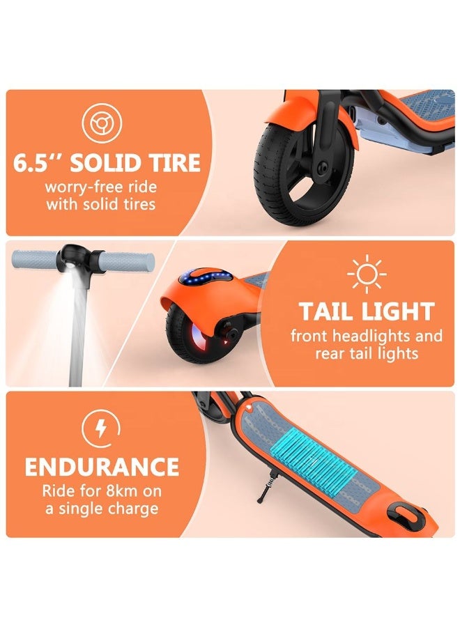 Crony سكوتر كهربائي للأطفال ZL-E7 مع مصابيح LED وبلوتوث ومقاوم للانزلاق بإطار من سبائك الألمنيوم وزن 7 كجم وحمولة 60 كجم قابل للطي - أزرق - Image 2