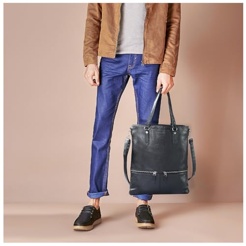 Lasaviin Laptop Tote Bag, Leather Work Tote for Computer Bag Waterproof Lightweight Shoulder Bag Purse Handbag Crossbody Bag - Image 3