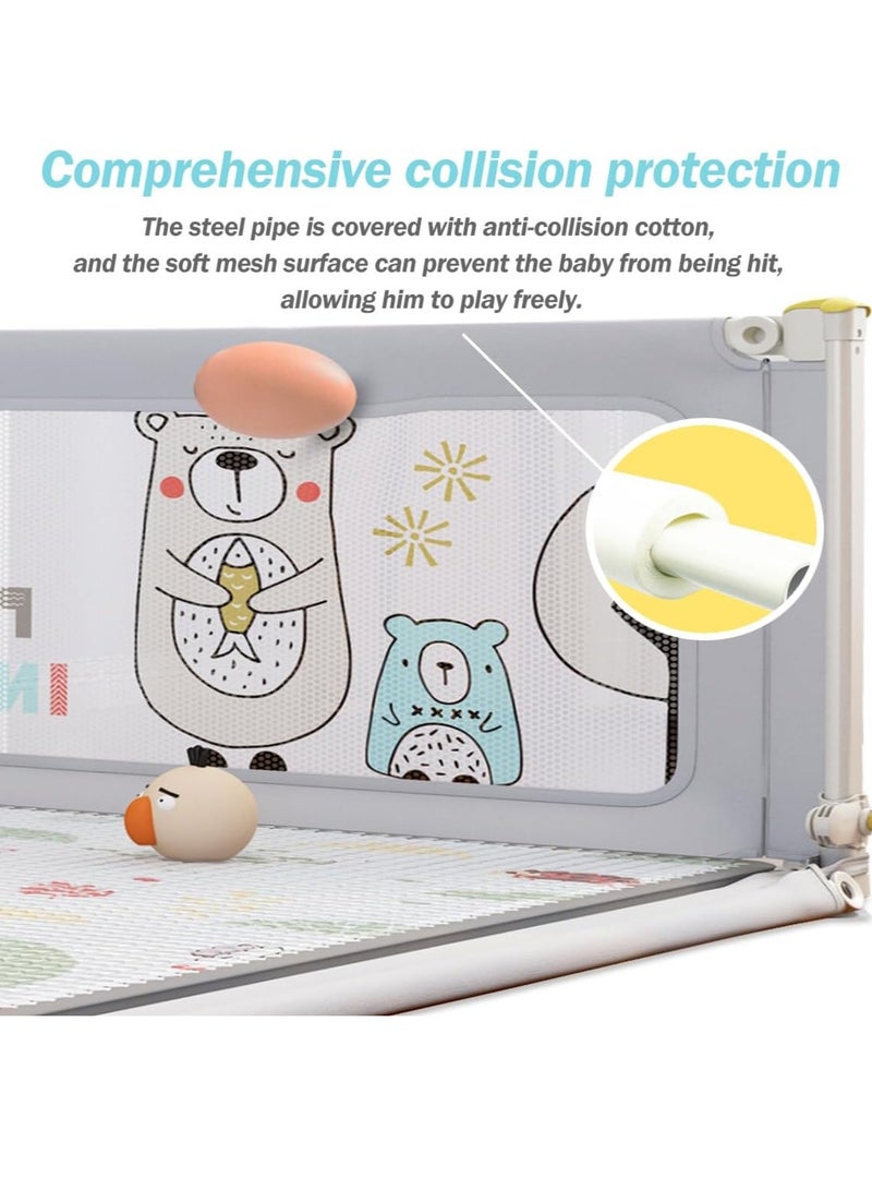 Baby Playpen Playpen for baby with Integrated dustproof bottom cloth & Suction Cup Baby Safe Activity Center Adjustable fence Baby Playards Baby Bumper Foam Playpen Breathable Mesh - Image 5