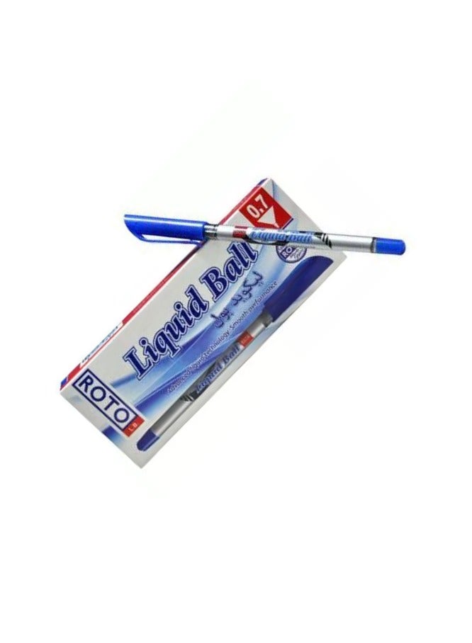 Roto 12-Piece Liquid Ball Ballpoint Pen Set Blue - Image 2