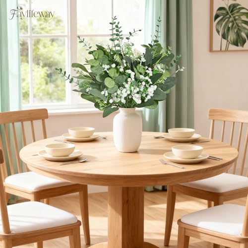 Faylifeway 60 PCS 4 Kinds Mixed Artificial Greenery Stems,Baby Breath Flowers Artificial Bulk with Fake Eucalyptus Stems for Wedding Vase Bouquet Home Floral Decor - Image 5