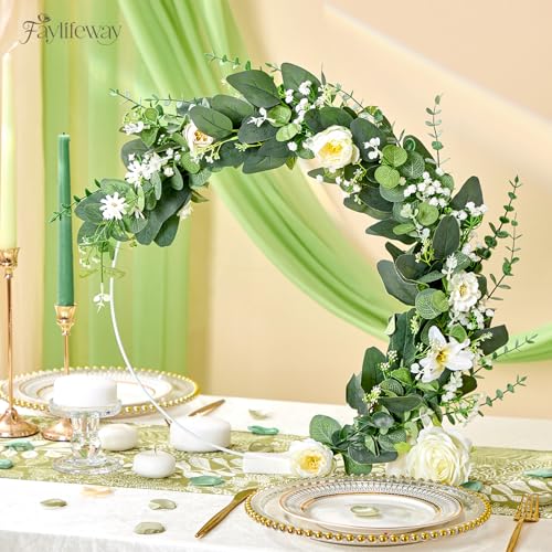 Faylifeway 60 PCS 4 Kinds Mixed Artificial Greenery Stems,Baby Breath Flowers Artificial Bulk with Fake Eucalyptus Stems for Wedding Vase Bouquet Home Floral Decor - Image 4