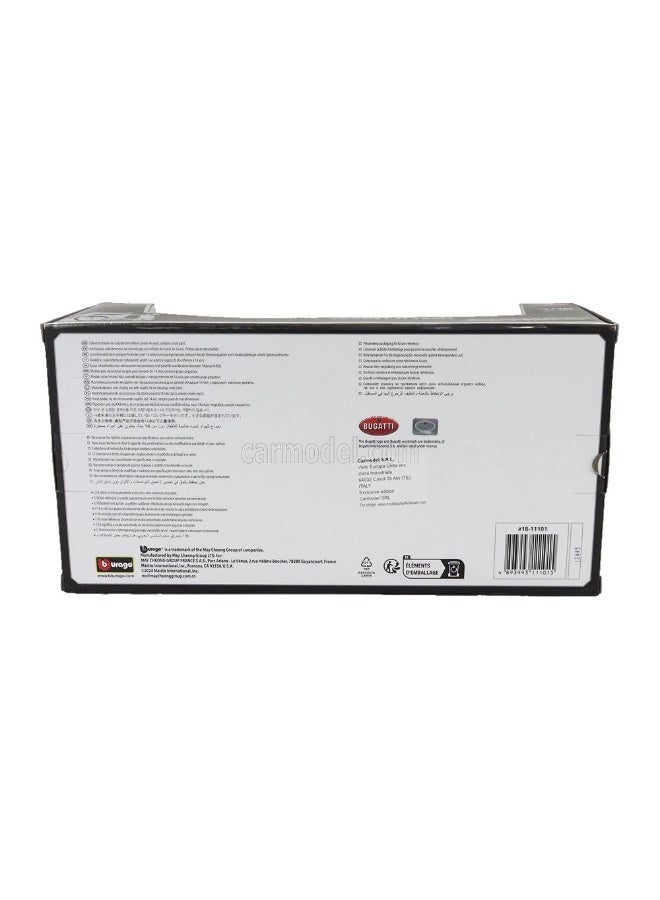 Bburago 50th Anniversary Carbon Bugatti Divo Die-cast Car (1:18, Black/Blue) - Image 3