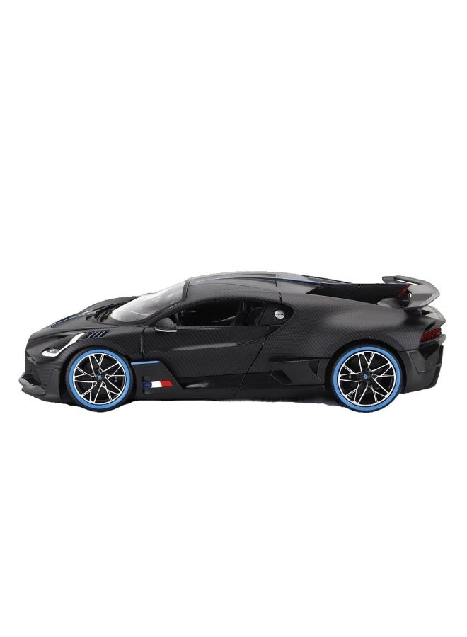 Bburago 50th Anniversary Carbon Bugatti Divo Die-cast Car (1:18, Black/Blue) - Image 2
