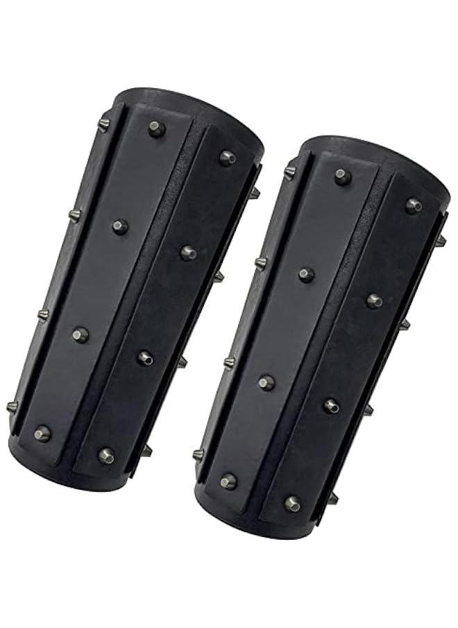 Generic Medieval Brigandine Arm Guards, Mercenary Faux Leather Gauntlet, Vintage Renaissance Knight Arm Bracers  - Image 3