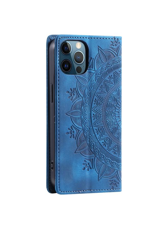 Zaboon Case For iPhone 12 Pro Max Totem Embossed Magnetic Leather Phone Case - Image 3