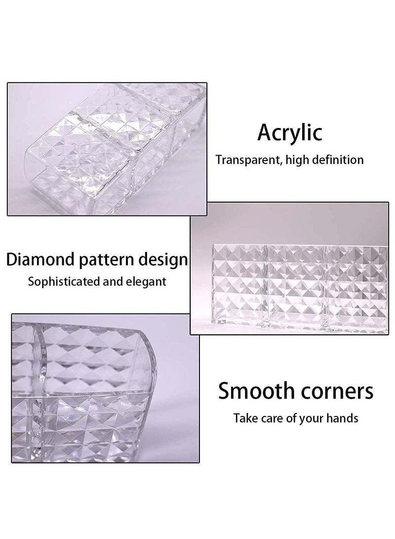 SYOSI SYOSI Clear Makeup Brush Organizer, Acrylic Cosmetic Brushes Storage Holder with 3 Slots, Pencil Pen Holder for Desk, Eyeliners Eyebrow Pencil Display Case, Desk Organizer and Accessories for Vanity  - Image 4