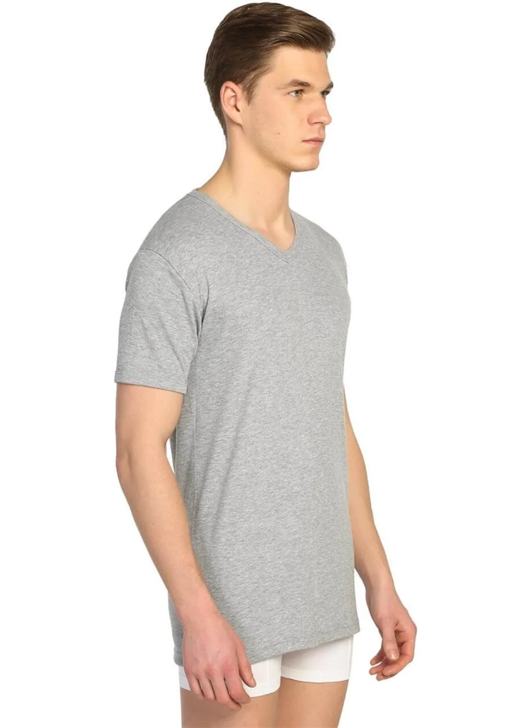 Tutku Passion Ribana V Neck Short Sleeve Men's Undershirt