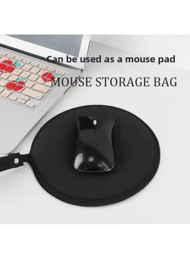 Oppselve 2 In 1 Foldable Mouse Pad Storage Case With Zipper Closure Dark Gray Multi Functional Laptop Computer Gaming Mat Portable Cable Organizer Carrying Strap Space Saving Design Travel Office Home Compatible With C Devices Fits Into Briefcase Handbag On The Go Professionals Gamers Scratch Resistant Surface Compact Lightweight Desk Pad Mousepad Desktop Accessories - Image 3