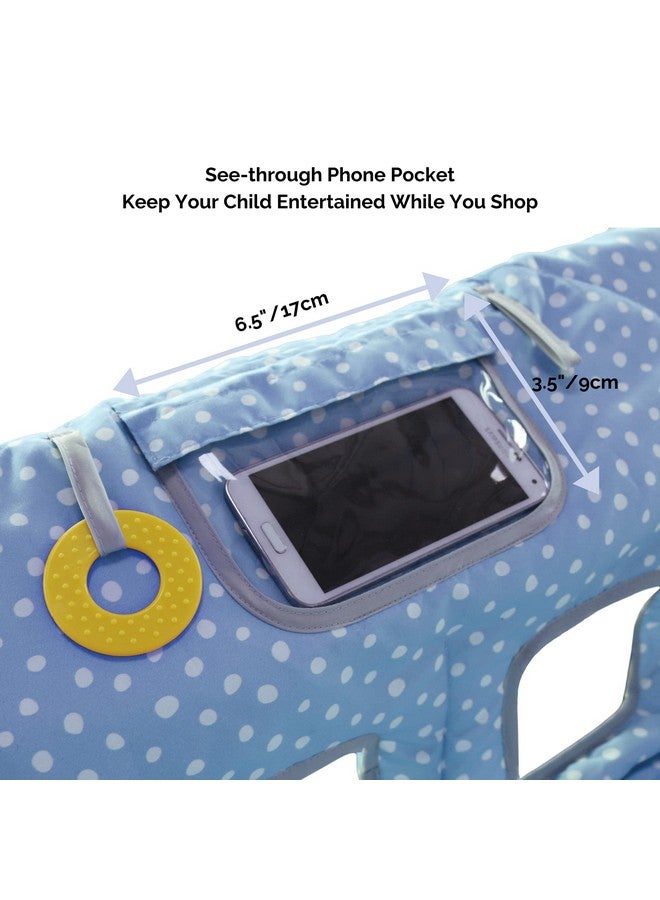 suessie Shopping Cart Cover And High Chair Cover, Blue Dots - Image 5