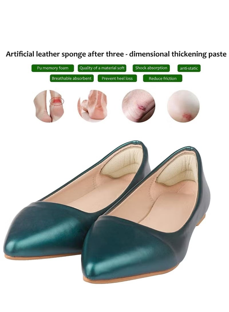 EFUMKE Six pairs of black and beige anti-slip heel pads, suitable for loose shoes, with a high heel fit, unisex, and the padding improves the fit and comfort of the shoes, preventing slipping and blisters. - Image 3