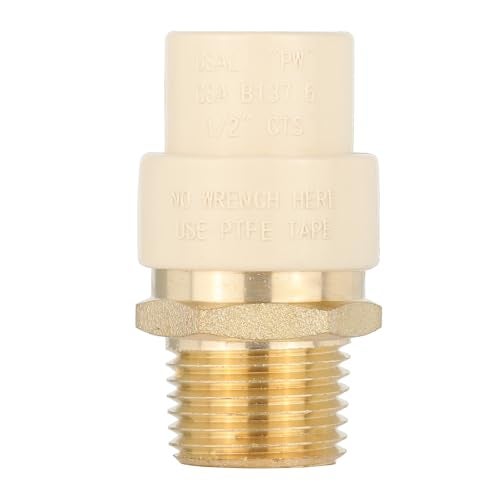 EFIELD Pack of 10 EFIELD 12CPVC X 12Male Thread NPT Transition CouplingBrass Adapter Pipe Fitting Male NPT x CPVCCPVC055510PCS - Image 1