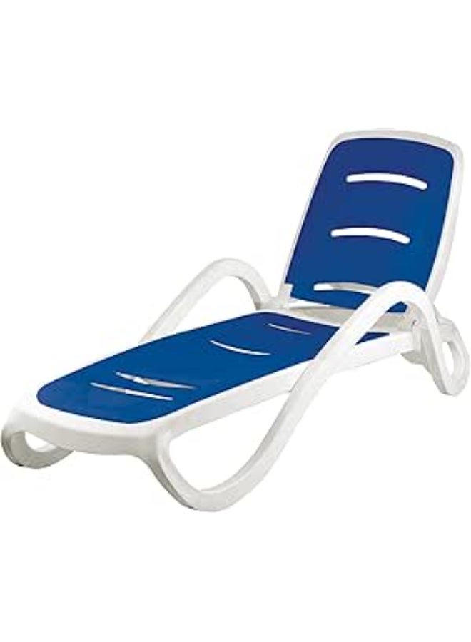 EL Watania Italian Chaise Longue White*Blue