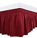Biscaynebay Biscaynebay Wrap Around Bed Skirts Elastic Dust Ruffles, Easy Fit Wrinkle and Fade Resistant Textured Silky Luxrious  - Image 2