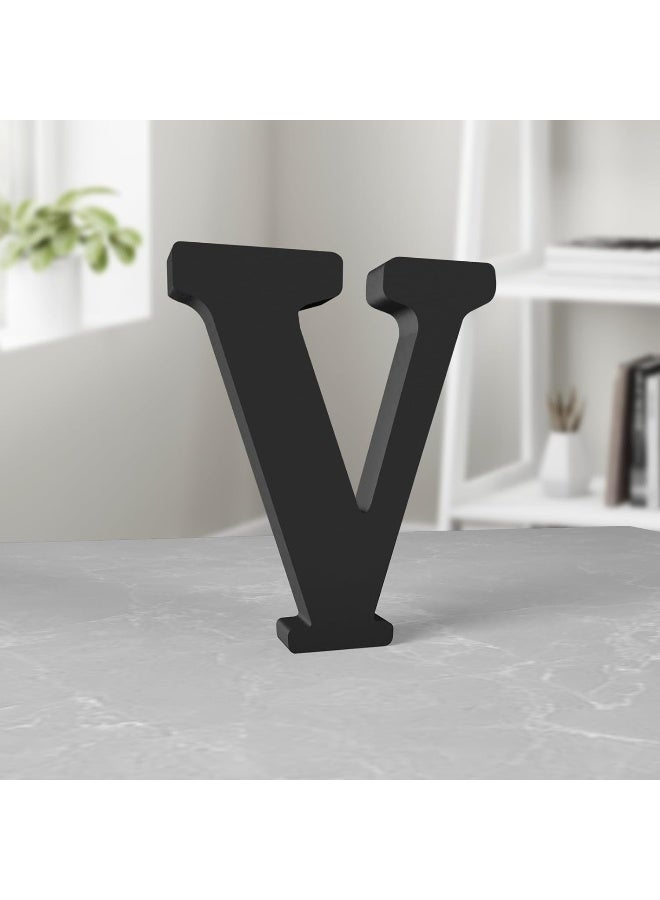 TPGP 6 Inch Black Wood Letters Unfinished Wood Slices for Wall Decor & Home Party Projects - Image 1