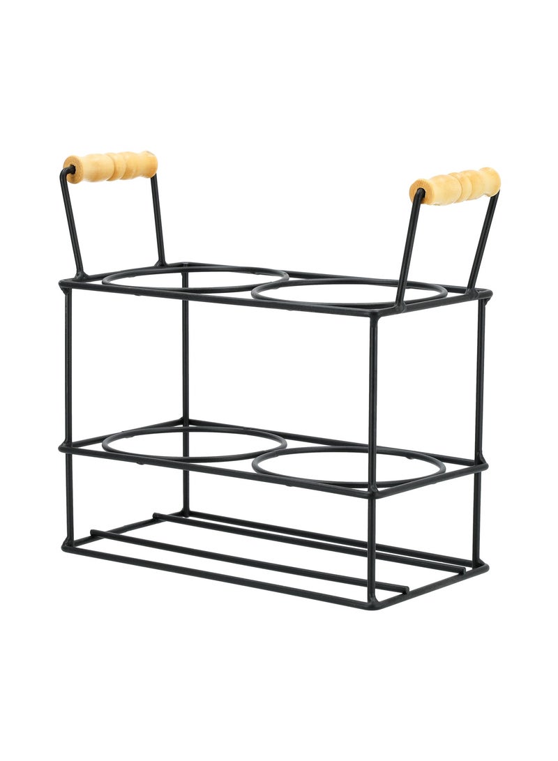 ALBERTO Glass Juice Jar Set with Metal Stand - Image 4