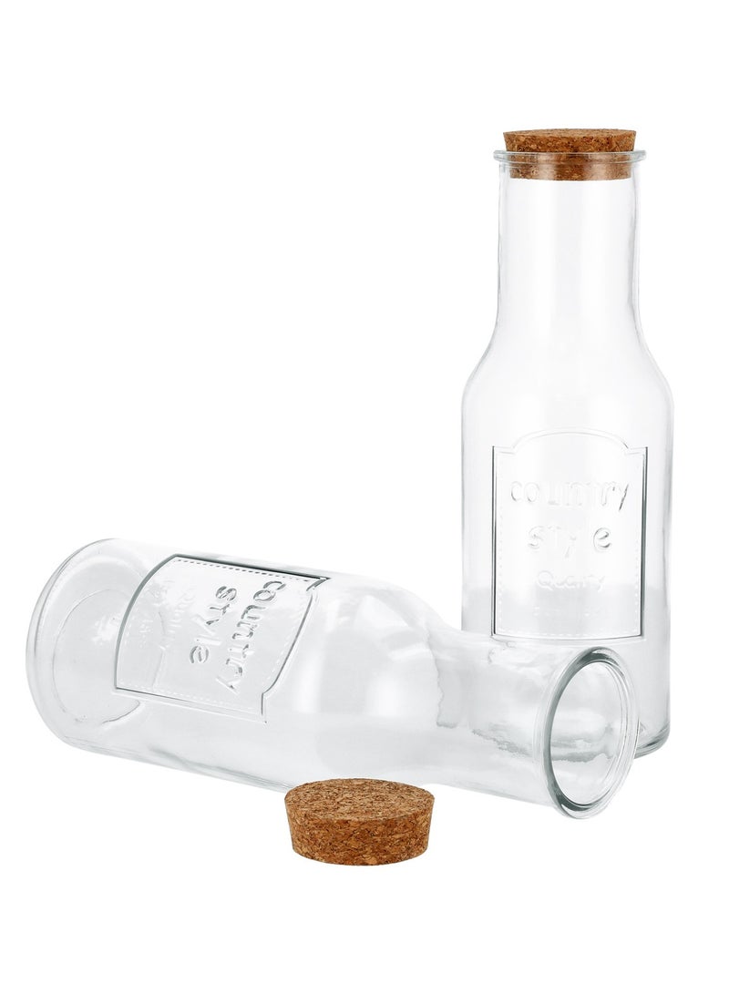 ALBERTO Glass Juice Jar Set with Metal Stand - Image 3