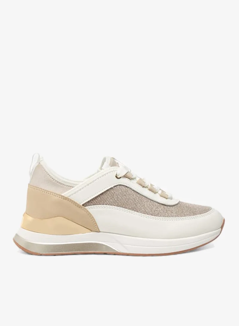 فلورا بيلا من شو إكسبرس سنيكرز نسائي لامع بنقوش مع رباط