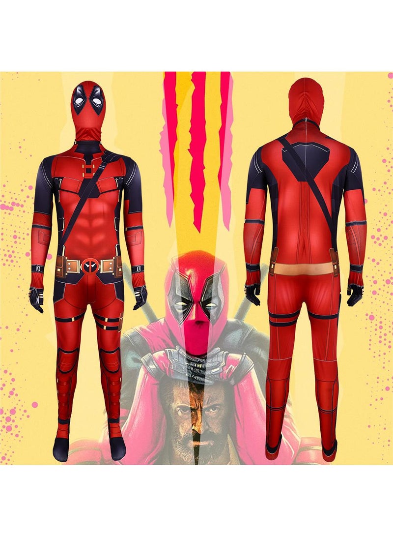 Y&D Deadpool 3 Halloween Jumpsuit Outfit Wade Winston Adult Cosplay Costume Set - Image 2