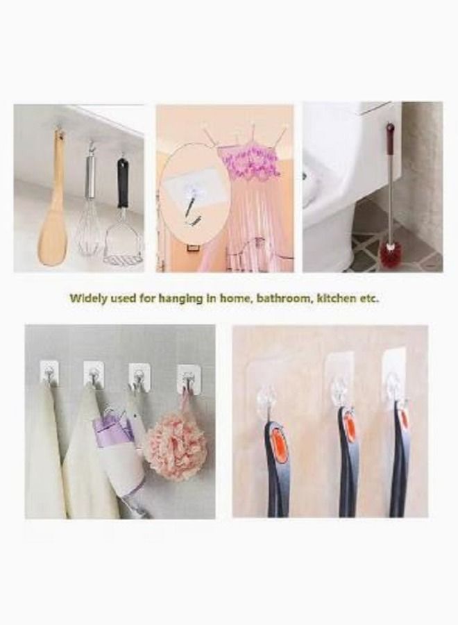 Heavy Duty Wall Hooks Transparent 20-Piece - Image 2