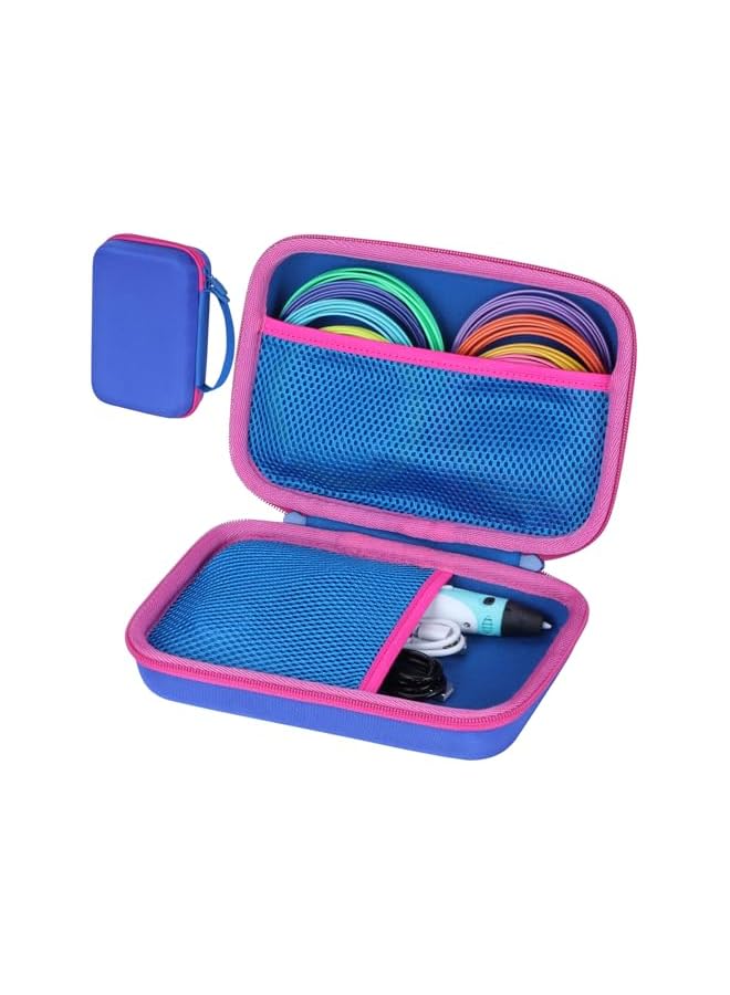 Case Compatible With Scrib3D P1 Advanced Mynt3D Super Professional Printing 3Doodler Flow Pika3D Pro 3D Printing Pen Blue Rose