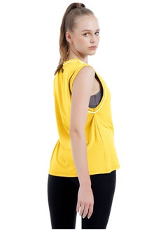 Ladies Sleeveless Cotton T-Shirt Yellow Breathable Contrast Piping Tank Top Soft Stretchable Women’s T Shirt - pzsku/Z24EB4F68B5CE849D33AFZ/45/_/1715189535/c1142fbd-1f46-404b-88c2-5bea69a09774