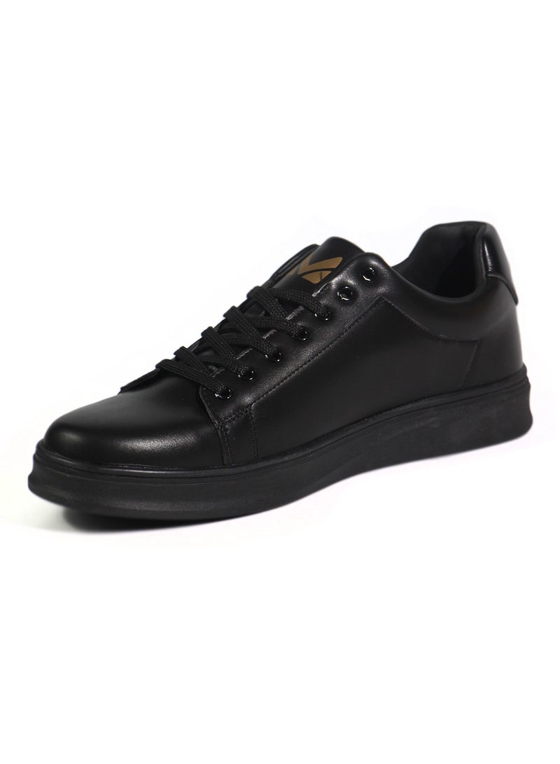 Mon ami Men's Black Sneakers - Stylish Walking Shoes for Men, Lightweight Comfortable Casual Sneakers, Breathable Modern Design for Everyday Wear, Work, and Travel - Image 4