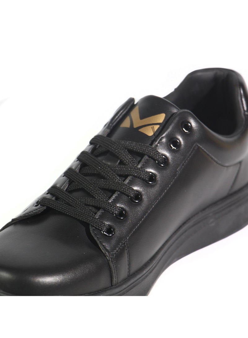 Mon ami Men's Black Sneakers - Stylish Walking Shoes for Men, Lightweight Comfortable Casual Sneakers, Breathable Modern Design for Everyday Wear, Work, and Travel - Image 5