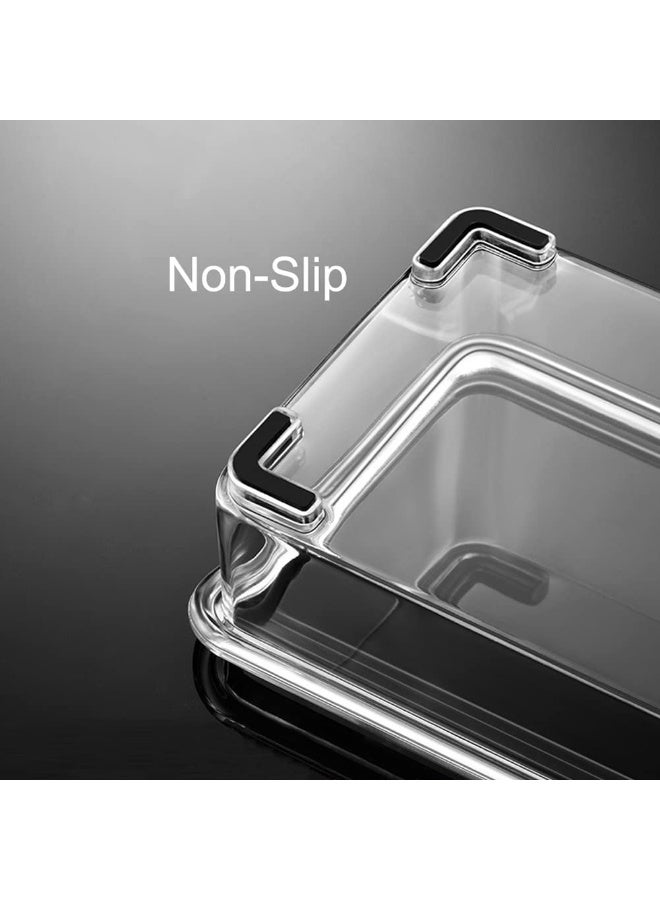 kunshao Seasoning Box, Seasoning Rack Spice Pots, Storage Container Condiment Jars, 4 Piece Clear Acrylic Cruet with Cover and Spoon Transparent - Image 5
