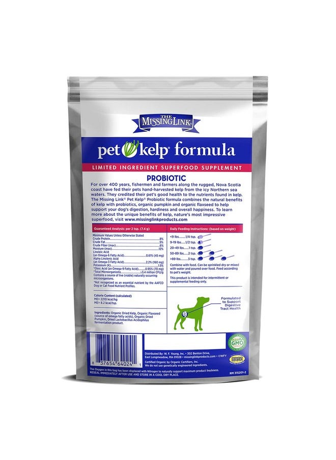 The Missing Link - The Missing Link Pet Kelp Canine Probiotic 8oz Superfood Powdered Supplement, Organic & Limited Ingredient Formula for Digestive Health of Dogs - Image 1