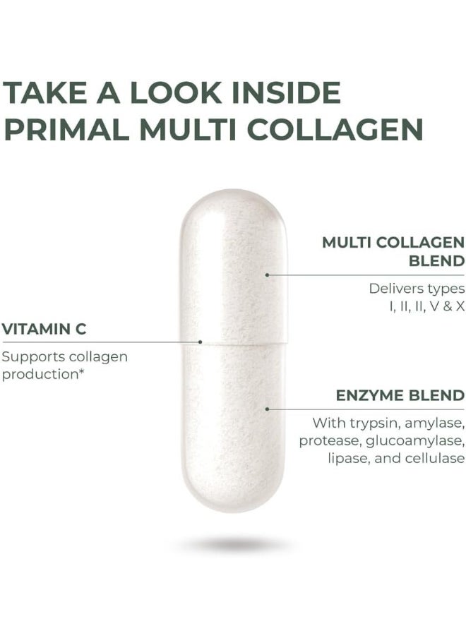 Primal Harvest Multi Collagen Pills For Women And Men (Type I, Ii, Iii, V, X) 120 Capsules W/Vitamin C For Hair, Skin, Nails  - Image 4