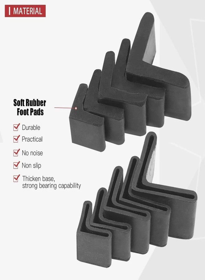 SASALES Rubber Caps for Angle Foot, L Shaped, Black Rubber 50.x 50mm, 2INCH (Pack of 4PCS) - Image 5