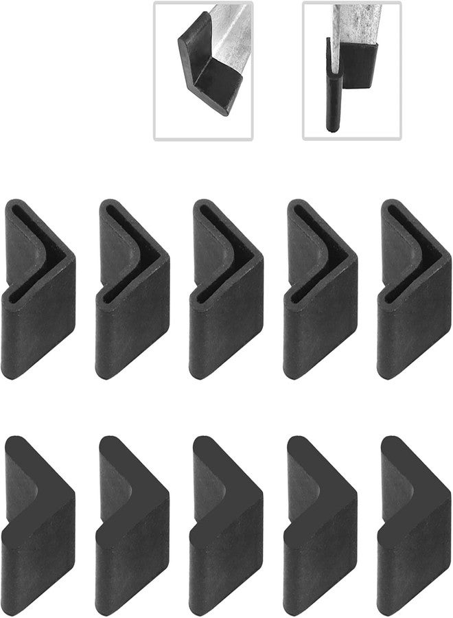 SASALES Rubber Caps for Angle Foot, L Shaped, Black Rubber 50.x 50mm, 2INCH (Pack of 4PCS) - Image 1